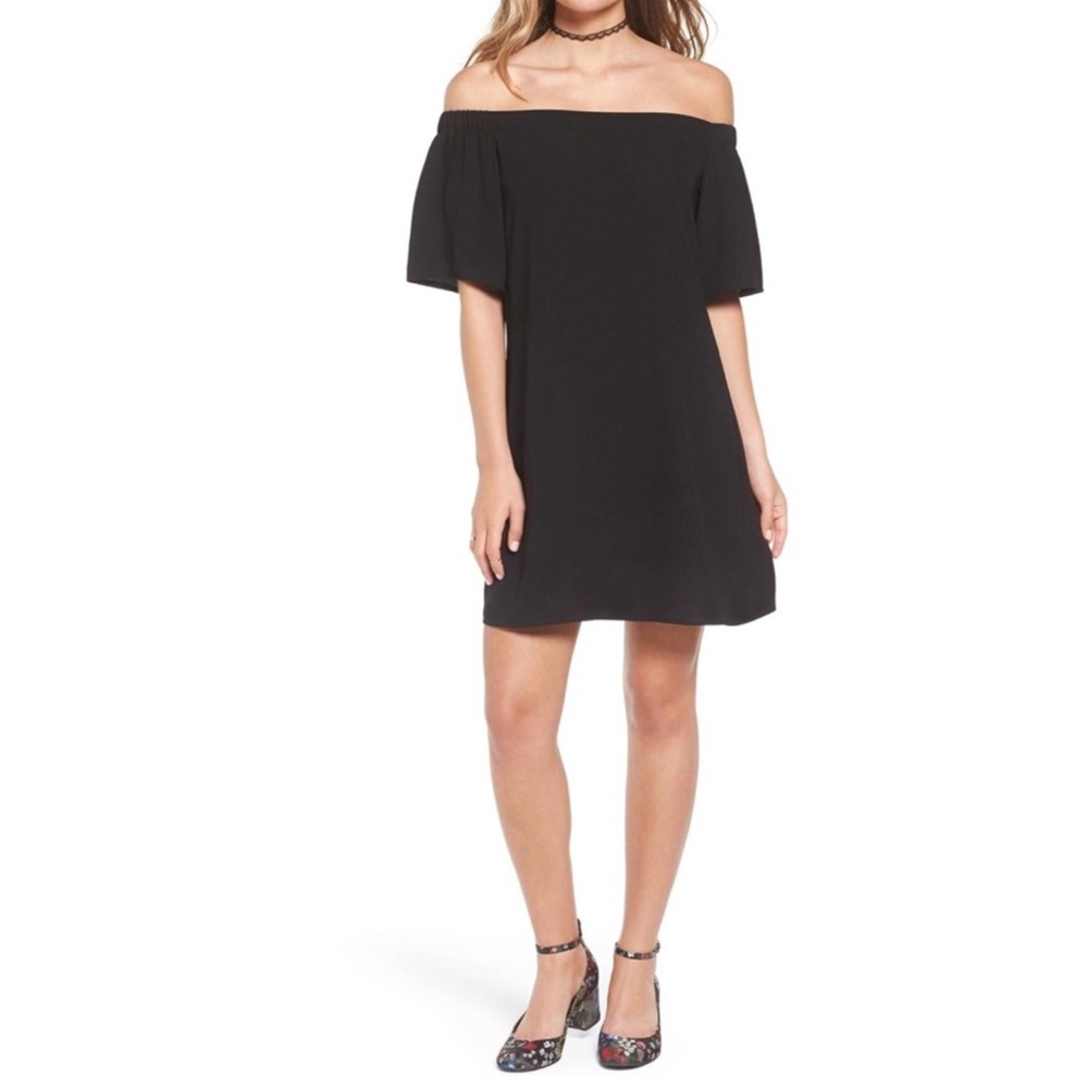 BP Black Off-Shoulder Mini Dress